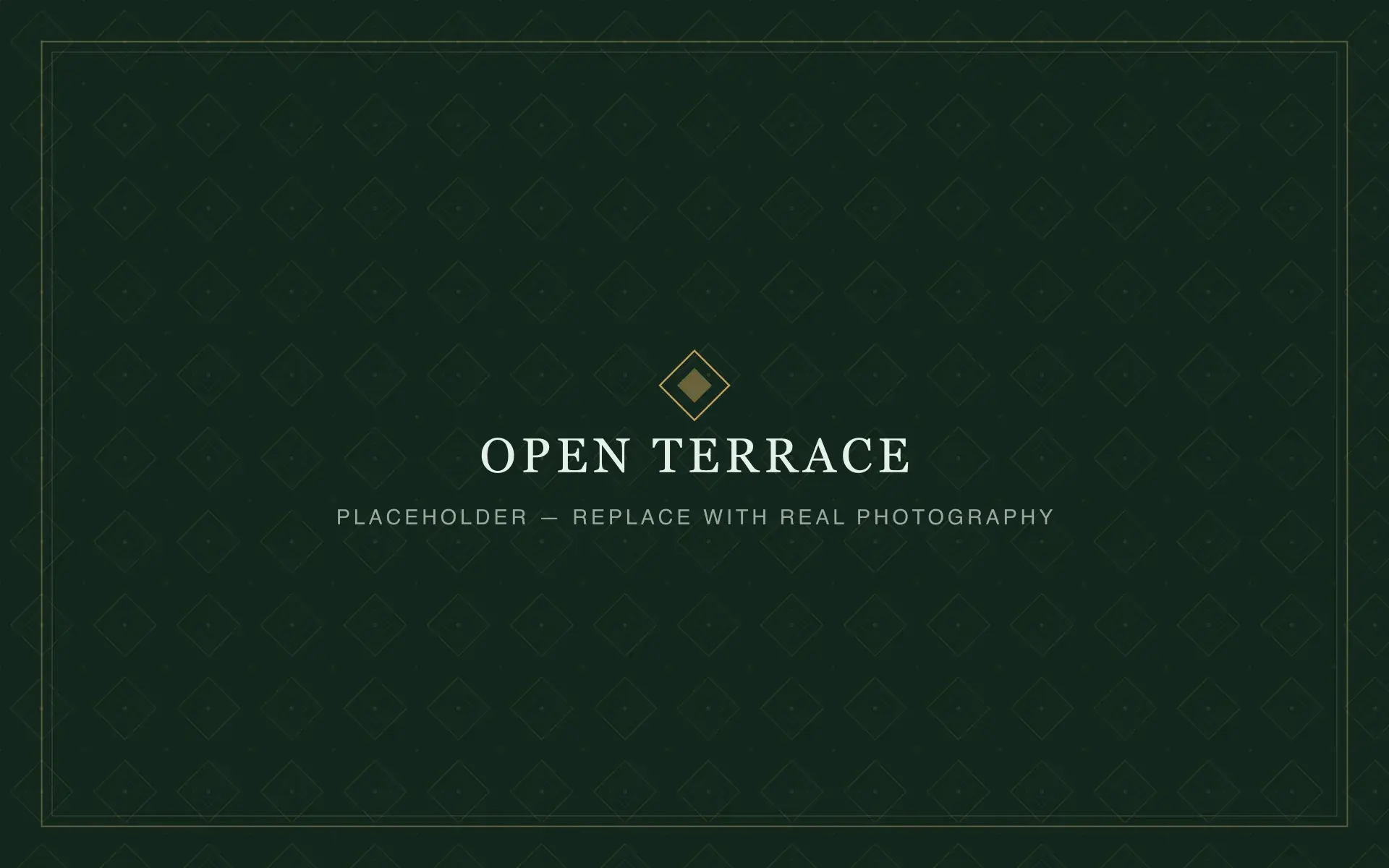 The open rooftop terrace